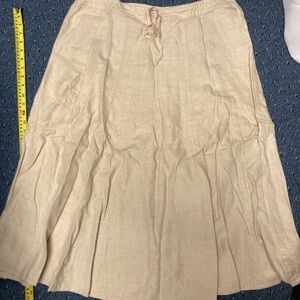 Liz Claiborne Cream A-Line Skirt